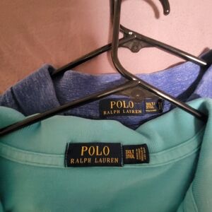 Lot Of Two Ralph Lauren Polo Shirts in Blue and Aqua
